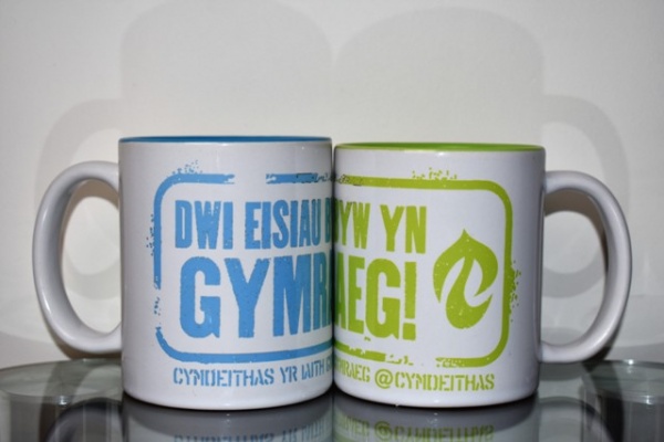 Myg Glas golau a myg Gwyrdd Myg Glas golau a myg Gwyrdd